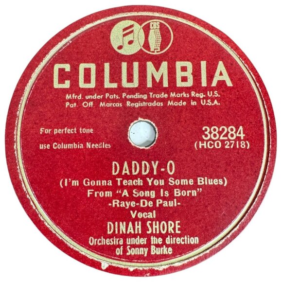 Dinah Shore - Button and Bows / Daddy-O - 38284 Columbia 78rpm 10" Shellac - Picture 4 of 4